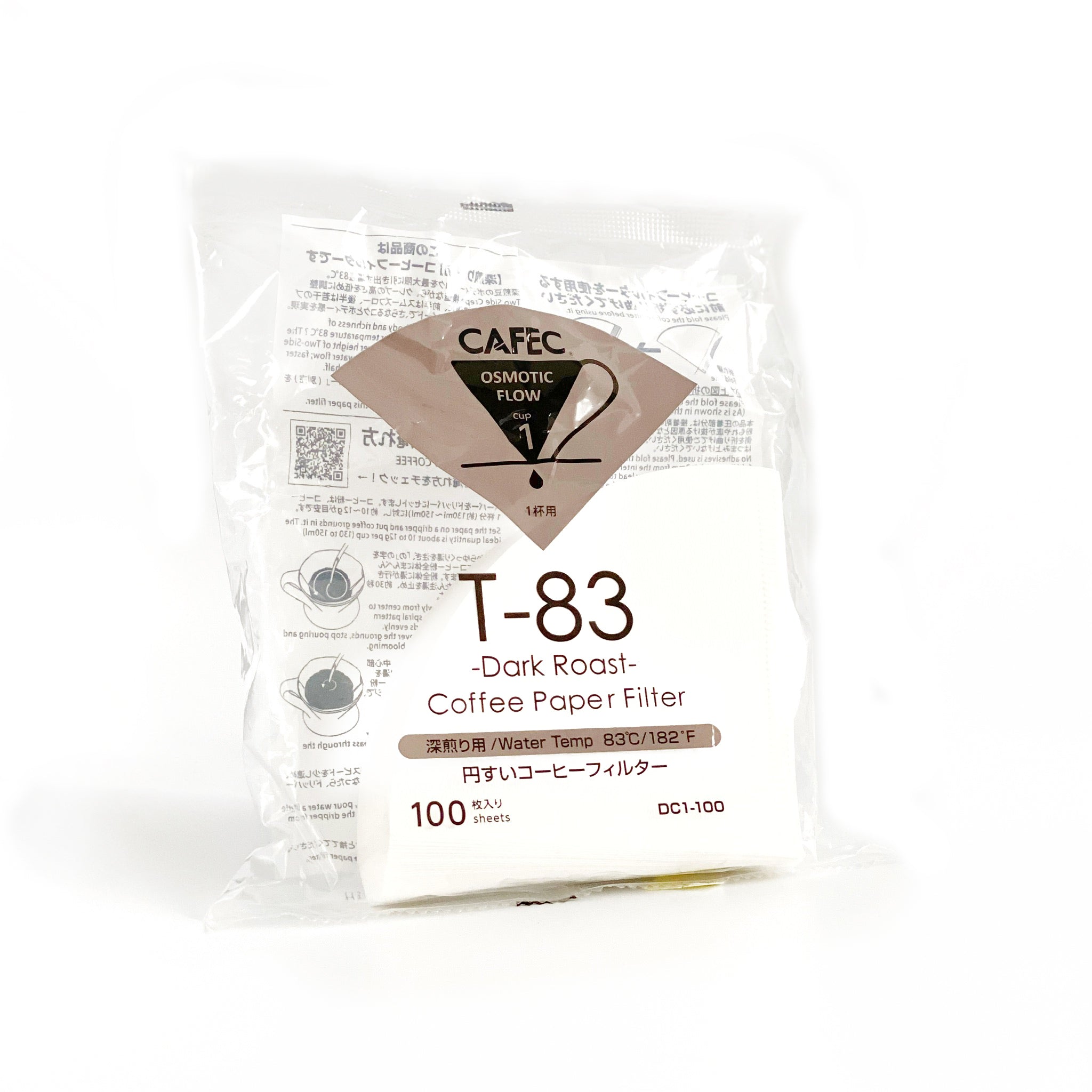 Cafec Dark Roast Paper Filter (TH-2/T-83)